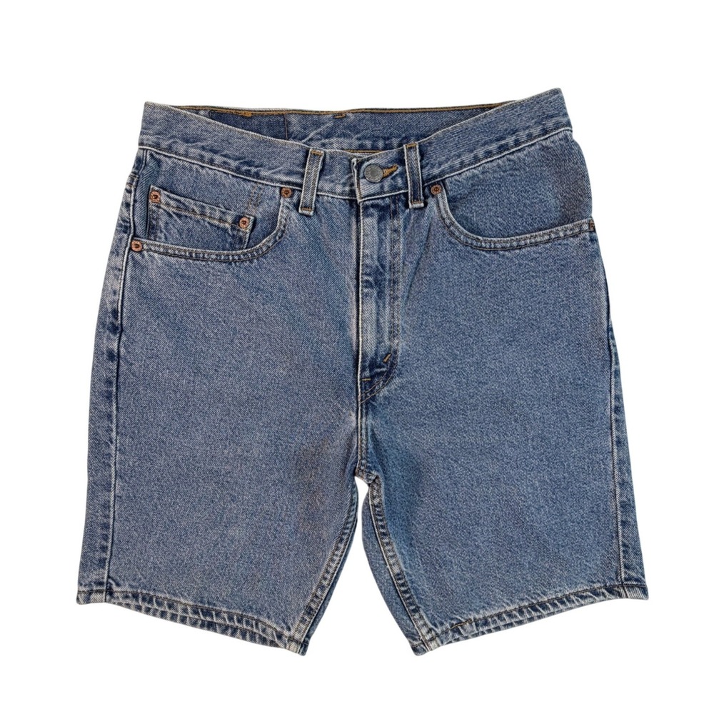 Levis 505 Regular Fit Mens 29 Blue Denim Shorts Medium Wash Made in USA‎